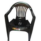 Kit 8 Cadeira Plástica Preta Poltrona Carga Máxima 182kg