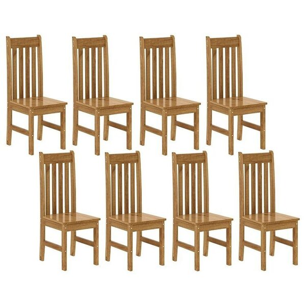 Kit 8 Cadeiras 100% Madeira Maciça Bielefeld Espresso Móveis