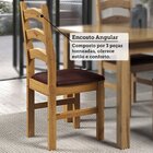 Kit 8 Cadeiras 100% Madeira Maciça Com Assento Estofado Napol