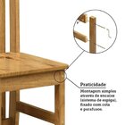 Kit 8 Cadeiras 100% Madeira Maciça Lille Espresso Móveis Nogu