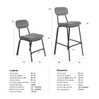 Kit 8 Cadeiras + 2 Banquetas Estofadas Industrial Loft Vintag