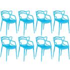 Kit 8 Cadeiras Allegra - Azul