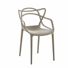 Kit 8 Cadeiras Allegra Flex 85cmx54cmx56 Cm Nude