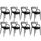 Kit 8 Cadeiras Allegra - Preto