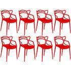 Kit 8 Cadeiras Allegra - Vermelho