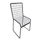 Kit 8 Cadeiras Altas Padrão Aramado Preto Para Área Gourmet P