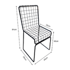 Kit 8 Cadeiras Aramadas Trefiladas Pretas Alto Padrão Pozza