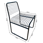 Kit 8 Cadeiras Aramadas Trefiladas Pretas Alto Padrão Prado