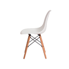 Kit 8 Cadeiras Charles Eames Eiffel Branca Base Madeira Sala