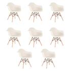 Kit 8 Cadeiras Charles Eames Eiffel Daw Com Braços E Pés De M