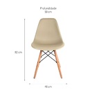 Kit 8 Cadeiras Charles Eames Eiffel Fendi Base Madeira Sala C