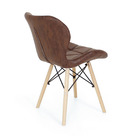 Kit 8 Cadeiras Charles Eames Eiffel Slim Special Estofada Mar