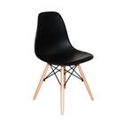 Kit 8 Cadeiras Charles Eames Eiffel Wood Design - Preta