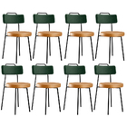 Kit 8 Cadeiras Cozinha Sala Jantar Barcelona L02 Facto Verde