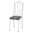 Kit 8 Cadeiras De Cozinha Alasca Estampado Listrado Pés De Fe