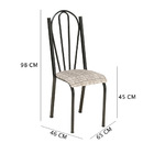 Kit 8 Cadeiras De Cozinha Alasca Estampado Rattan Pés De Ferr