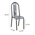 Kit 8 Cadeiras De Cozinha Arizona Estampado Pará Pés De Ferro