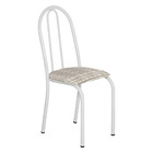 Kit 8 Cadeiras De Cozinha Califórnia Estampado Rattan Bege Pé