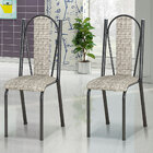 Kit 8 Cadeiras De Cozinha Geórgia Estampado Rattan Bege Pés D