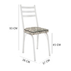 Kit 8 Cadeiras De Cozinha Luisiana Estampado Cedro Pés De Fer