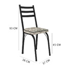 Kit 8 Cadeiras De Cozinha Luisiana Estampado Cedro Pés De Fer