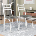 Kit 8 Cadeiras De Cozinha Luisiana Estampado Platina Pés De F