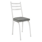 Kit 8 Cadeiras De Cozinha Luisiana Estampado Platina Pés De F