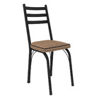 Kit 8 Cadeiras De Cozinha Luisiana Estampado Rattan Bege Pés