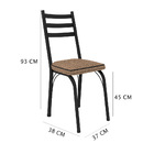 Kit 8 Cadeiras De Cozinha Luisiana Estampado Rattan Bege Pés