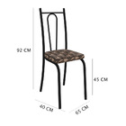 Kit 8 Cadeiras De Cozinha Montana Estampado Mosaico Palha Pés