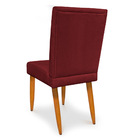 Kit 8 Cadeiras De Jantar Acapulco Suede Vermelho Pés Palito C