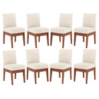 Kit 8 Cadeiras De Jantar Ana 43 X 86 Cm Madeira Maciça Imbuia