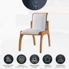 Kit 8 Cadeiras De Jantar Estofada Barcelona 55 X 82 Cm Madeir