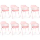 Kit 8 Cadeiras De Jantar Estofada Marcela - Rosa