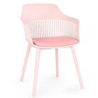 Kit 8 Cadeiras De Jantar Estofada Marcela - Rosa