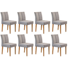 Kit 8 Cadeiras De Jantar Estofadas - Conjunto Mila