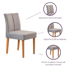 Kit 8 Cadeiras De Jantar Estofadas - Conjunto Mila