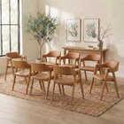 Kit 8 Cadeiras De Jantar Estofadas Em Madeira Maciça E Corino