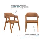 Kit 8 Cadeiras De Jantar Estofadas Em Madeira Maciça E Corino