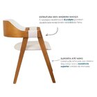 Kit 8 Cadeiras De Jantar Estofadas Em Madeira Maciça E Linho