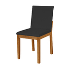 Kit 8 Cadeiras De Jantar Estofadas Veludo Preto Pérola Base M