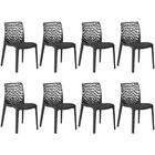 Kit 8 Cadeiras De Jantar Gruvyer Design Em Polipropileno - Pr