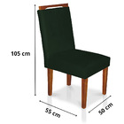 Kit 8 Cadeiras De Jantar Lyon Suede Verde Pés Castanho - Pall