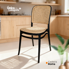 Kit 8 Cadeiras De Jantar Roma Para Sala E Cozinha Preto