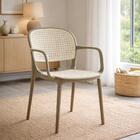 Kit 8 Cadeiras De Jantar Roma Prática Com Braços Para Sala E