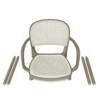 Kit 8 Cadeiras De Jantar Roma Prática Com Braços Para Sala E