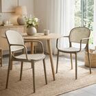 Kit 8 Cadeiras De Jantar Roma Prática Com Braços Para Sala E