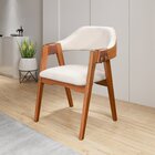 Kit 8 Cadeiras De Madeira 100% Maciça Tauari, Estofada E Braç