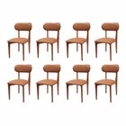 Kit 8 Cadeiras De Madeira Maciça E Estofada Liz Espresso Móve