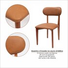 Kit 8 Cadeiras De Madeira Maciça E Estofada Liz Espresso Móve